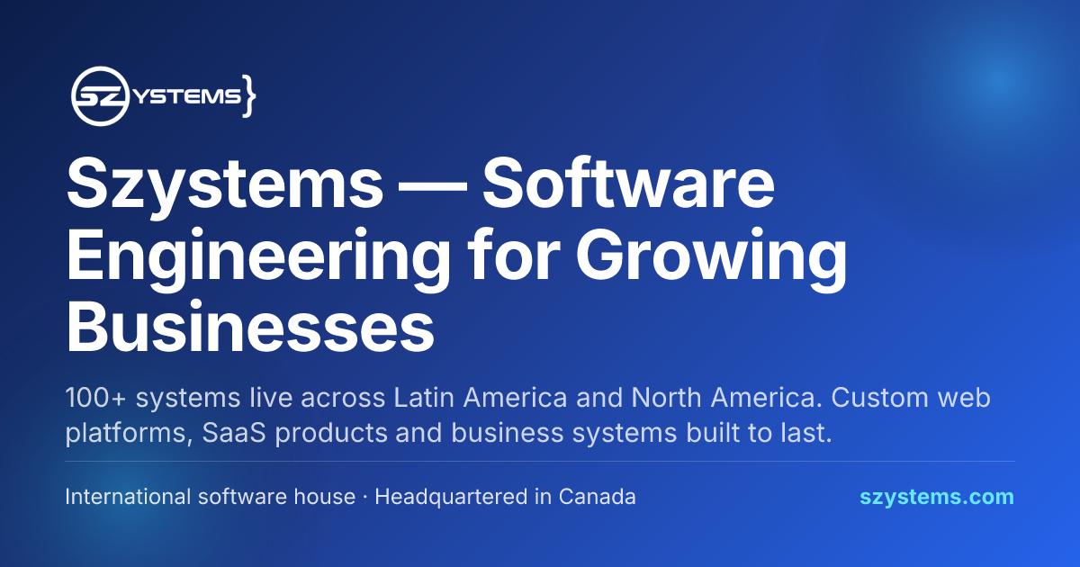 Szystems — Custom Software Engineering Since 2010